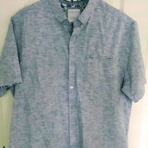 DENIM FLOWER MEN'S SHORT SLEEVES SHIRT SIZE XL